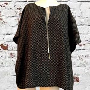 Michael Kors Grey and Black Chain Tie Top Size Small-Medium